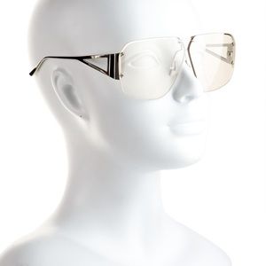 Silver bottega veneta aviator sunglasses